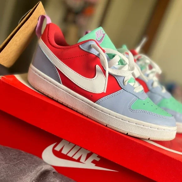 Kids Nike court boroughs Multicolor Sneakers SIZE 5.5 GRADE SCHOOL - Picture 4 of 5